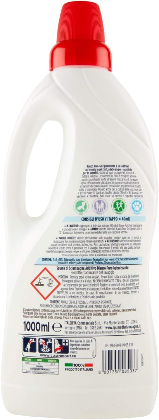 Spuma di Sciampagna Biancopuro Additivo Igienizzante, 1L