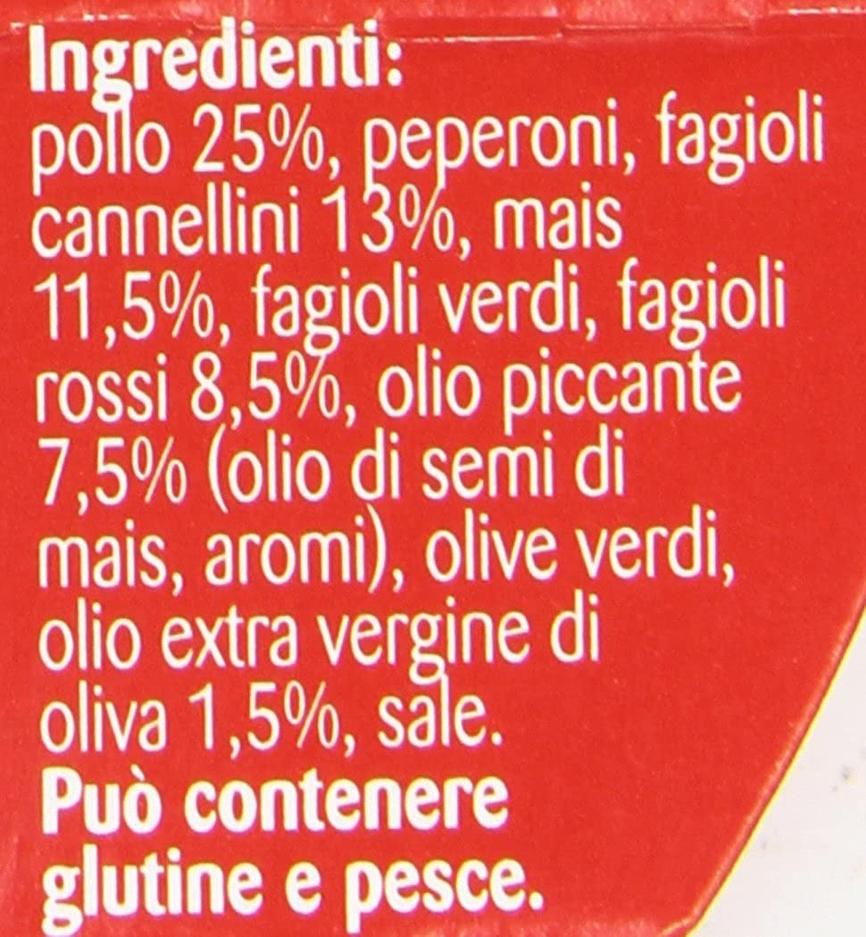 Simmenthal Piccante Insalata di Petto di Pollo con Fagiolini Cannellini, Mais e Fagioli Rossi, 1 Lattina da 160 gr