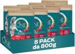 PURINA ONE Bifensis Crocchette Gatto Sterilcat Ricco in Manzo e Frumento- 8 sacchi da 800g ciascuno
