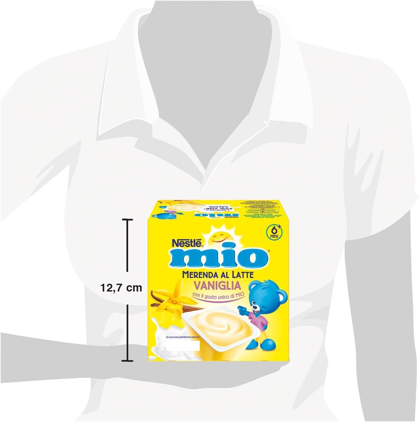 NESTLÉ MIO Merenda al Latte Vaniglia 4 Vasetti da 100 g (400 g)