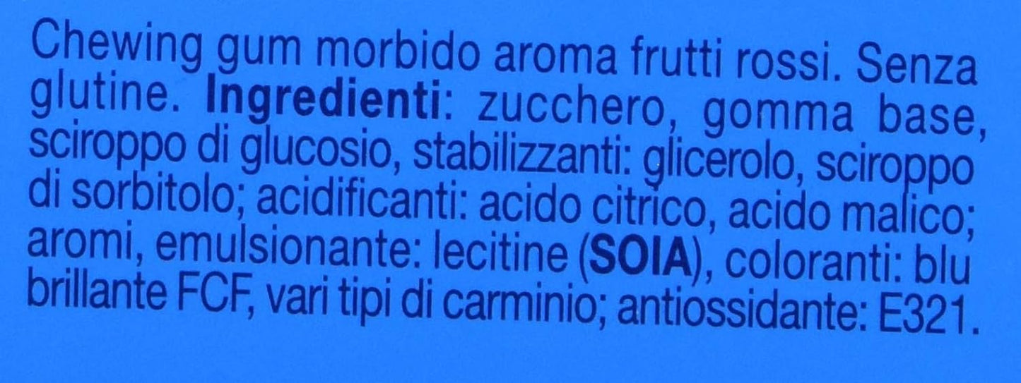 Big Babol Colora Lingua Gomma da Masticare Morbida, Aroma Frutti Rossi, Confezione da 200 Gomme da Masticare Monopezzo