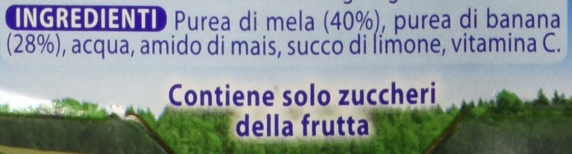 Mellin Omogeneizzato Mela/Banana, 2 x 100g