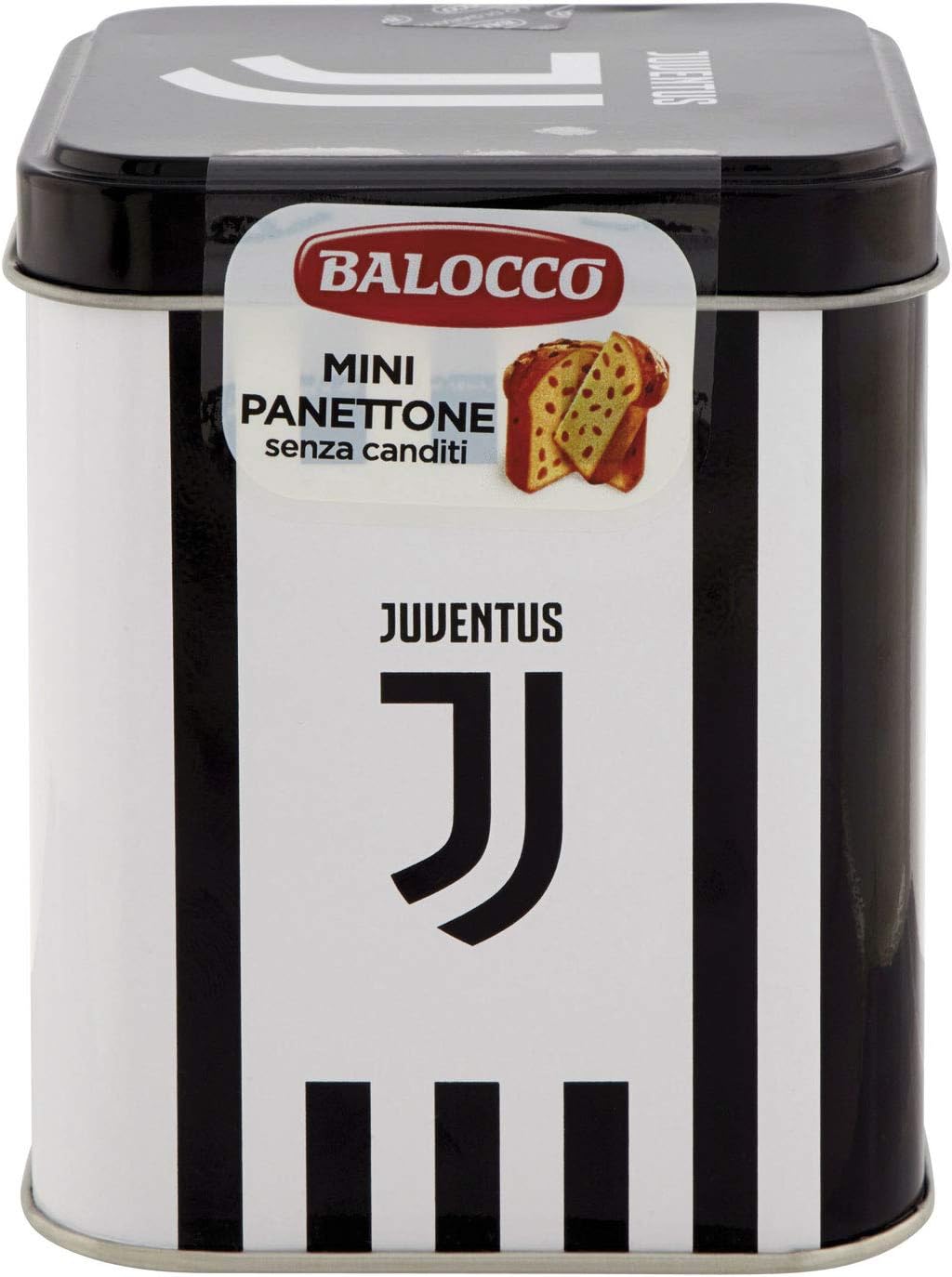 Balocco Mini Panettone Senza Canditi In Latta Squadre Calcio, 80g