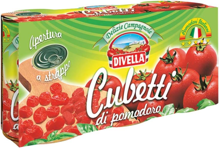 POMODORI A CUBETTI ITALIANI DIVELLI TRE CONFEZIONI
