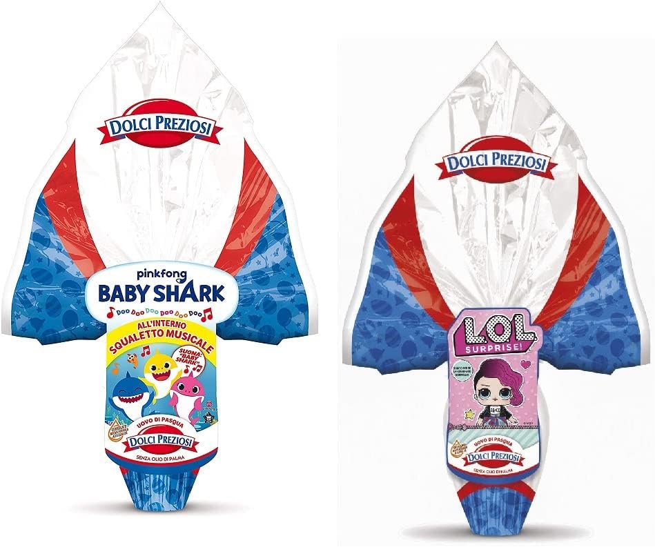 Set Uova di Pasqua Lol Surprise e Baby Shark bambino bambine cioccolato sorprese