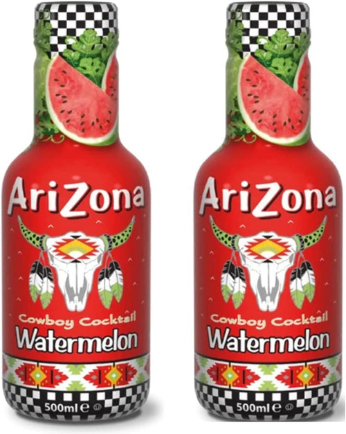 2x di Arizona - Cowboy Cocktail - Watermelon Fruit Juice Cocktail - Due Cocktail al Succo all'Anguria - 500ml