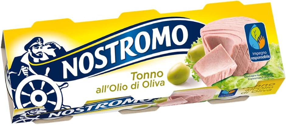 Nostromo - Tonno all'olio di oliva, 3 lattine da 70gr. Fonte di proteine, senza conservanti