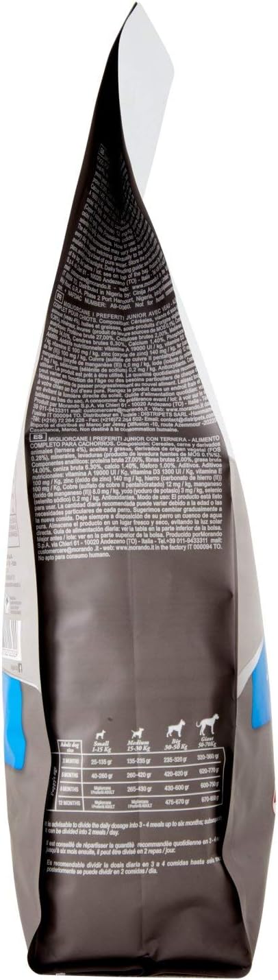 Migliorcane - Alimento Completo Per Cani Junior, Con Vitello - 3 pezzi da 2 kg [6 kg]