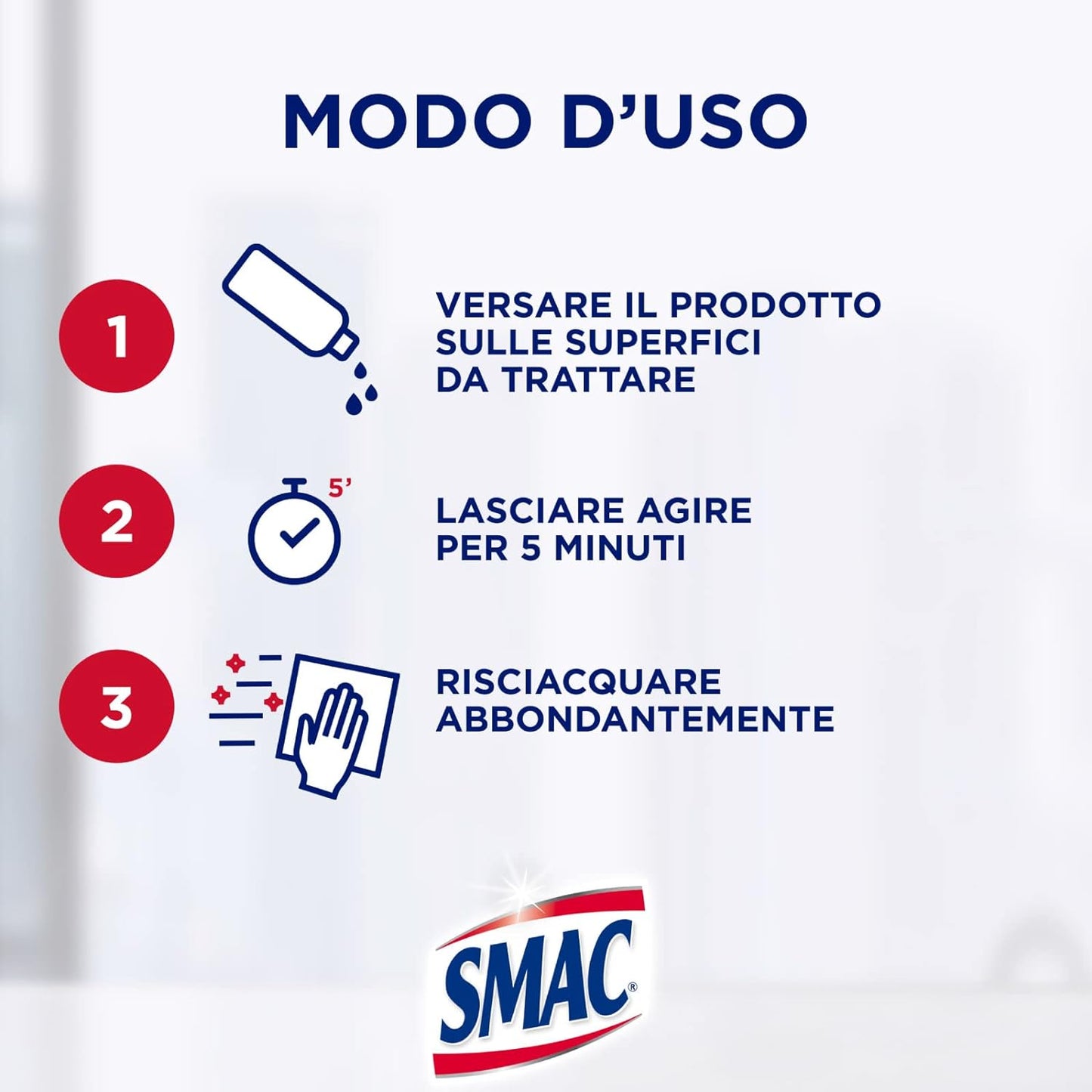 Smac - Scioglicalcare Gel, Detergente Anticalcare Bagno, Azione Igienizzante e Brillantezza, 500 ml x 4 Pezzi