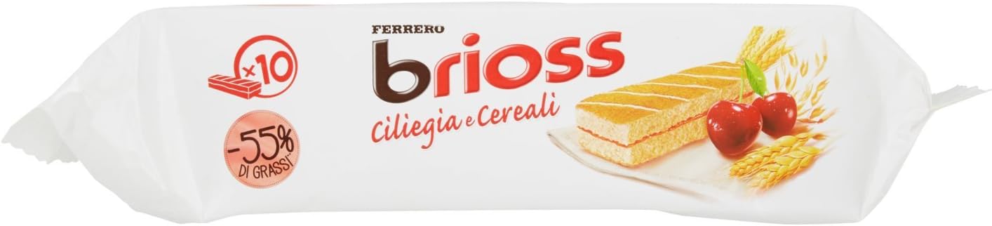 Ferrero Brioss Ciliegia - 1 confezione da 10 merendine - 280 gr - [confezione da 6]