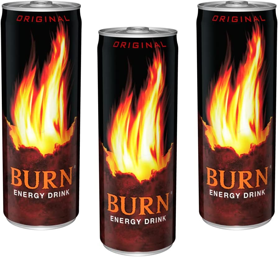 3X Burn Original - Bevanda Energetica al Gusto Morbido e Rinfrescante [3 x 250 ml] - Restyling 2022