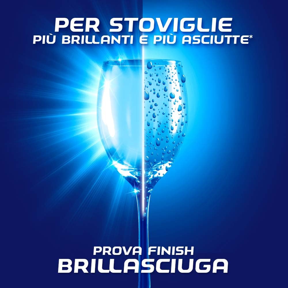 Finish Brillantante Addittivo Lavastoviglie, Regular, 250 ml, Confezione da 4