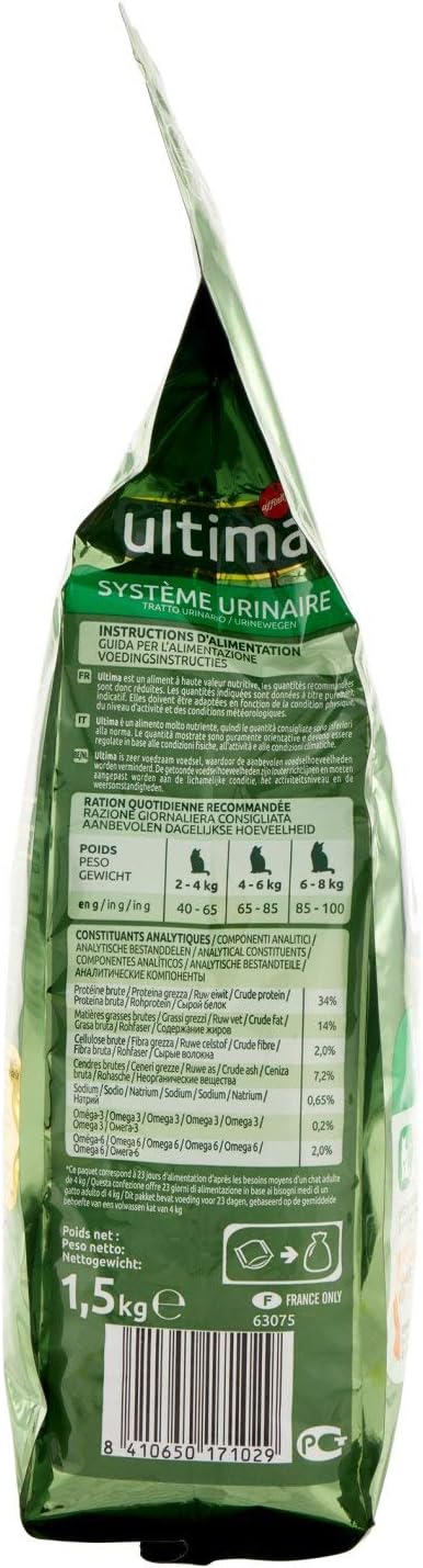 Ultima Cibo per Gatti per Prevenire Problemi alle Tratto Urinario - 1,5 kg