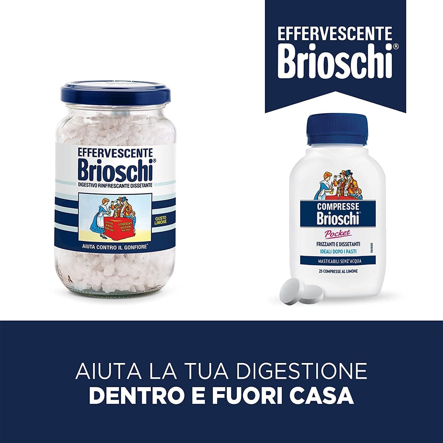 6 x Brioschi gusto limone rinfrescante digestione con sapore di limone.