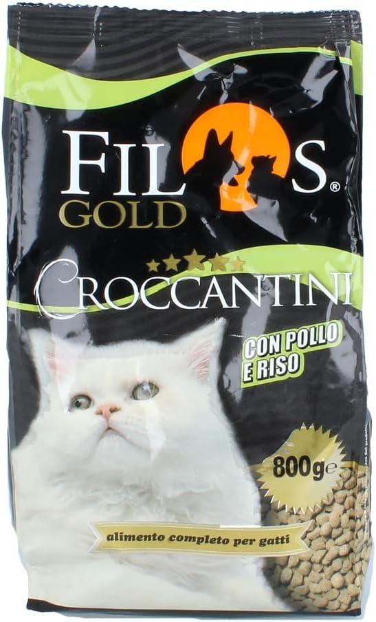 Filos Cibo Gatti Croccantini Pollo-Riso, 800g