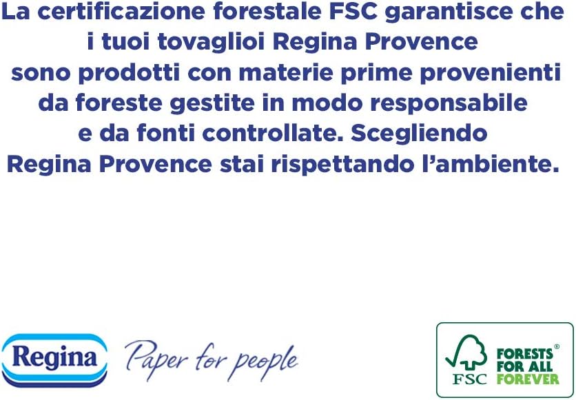 Regina Cinquestelle - 43 Tovaglioli a 2 Veli, Versatili ed Eleganti, Raffinate Decorazioni, 100% Pura Cellulosa Certificata FSC®