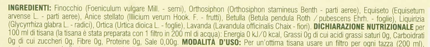 L'Angelica Tisana Drenante, Confezione da 20 Filtri