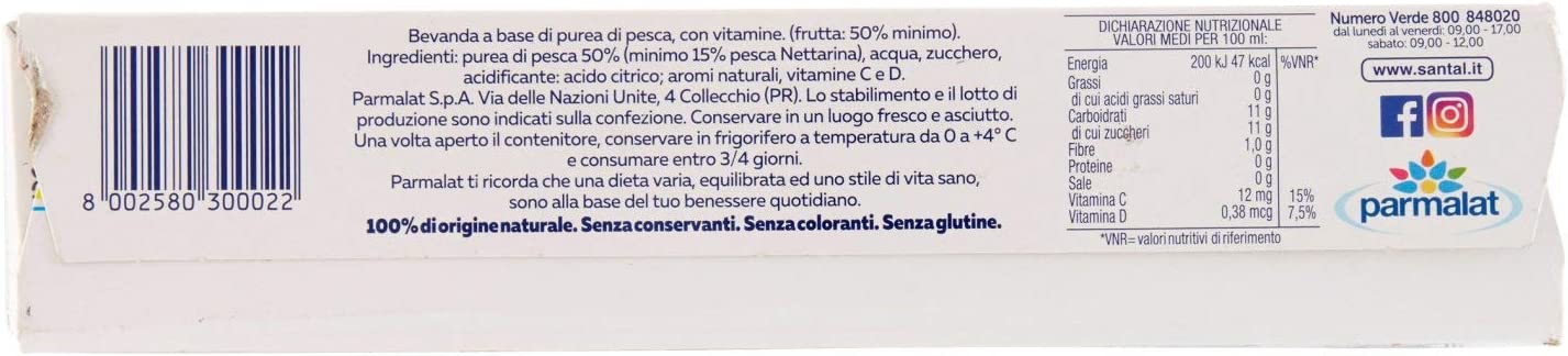 Santal Succo Pesca Brick, 3 x 200ml