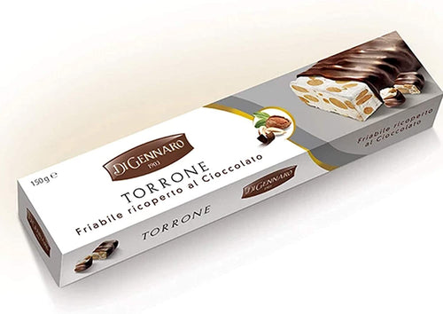 TORRONE DI GENNARO FRIABILE RICOPERTO AL CIOCCOLATO 150 GR NATALE MANDORLE