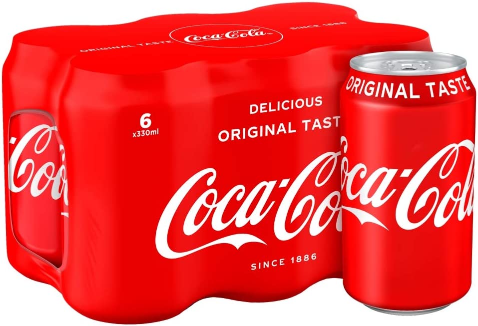 Coca-Cola Original Taste Soft Drink, 6 x 330 ml