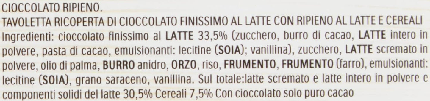 Kinder Cereali, tavolette di cioccolato ai cereali, 6 pezzi da 23,5 gr