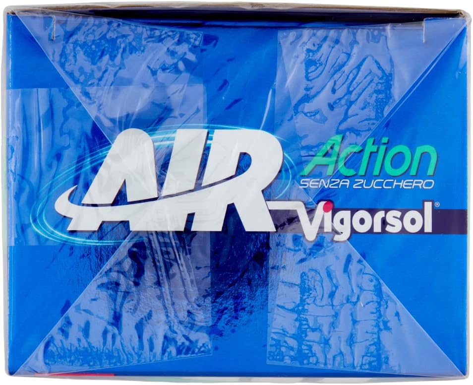 Vigorsol Air Action, Gomme da Masticare Senza Zucchero, Chewing Gum Gusto Menta, 250 monoporzioni da 2 Gomme Ognuno, 500 Confetti