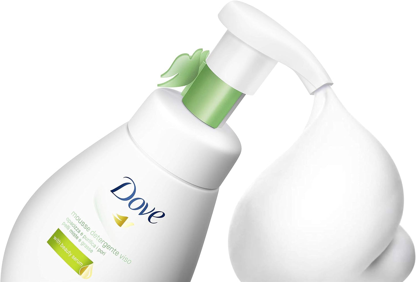 Dove Mousse Detergente Viso Purificante, per Pelli Miste e Grasse, 160 ml