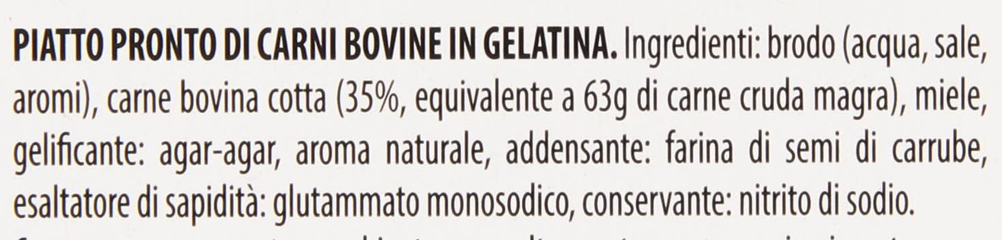 Montana: Piatto Pronto di Carni Bovine in Gelatina Vegetale - Piatto Pronto di Carni in Gelatina Vegetale - Confezione da 8