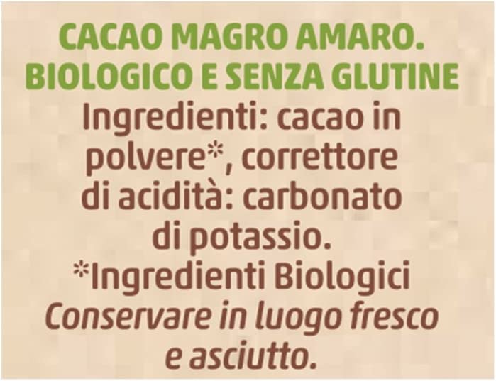 S.Martino BioSun Cacao magro Amaro Bio - 75 gr