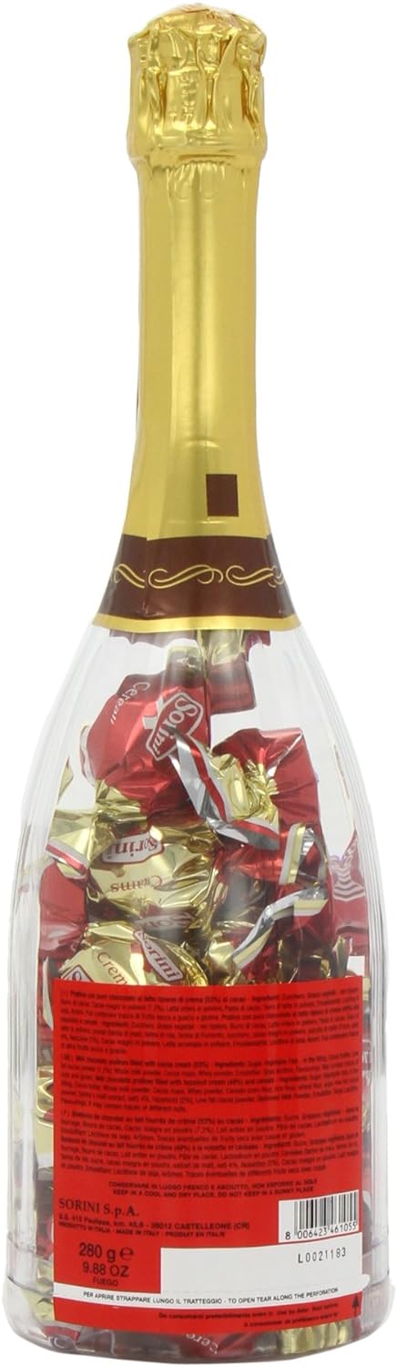 Sorini Bottiglia Regalo Emotion con Cioccolatini al Latte Assortiti 280g