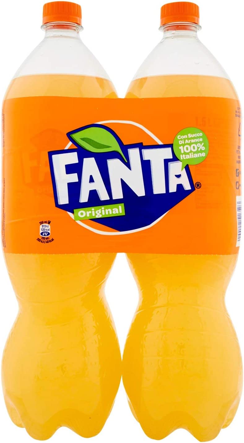 Fanta Original - 2 Pezzi da 1.5L, Totale: 3 L