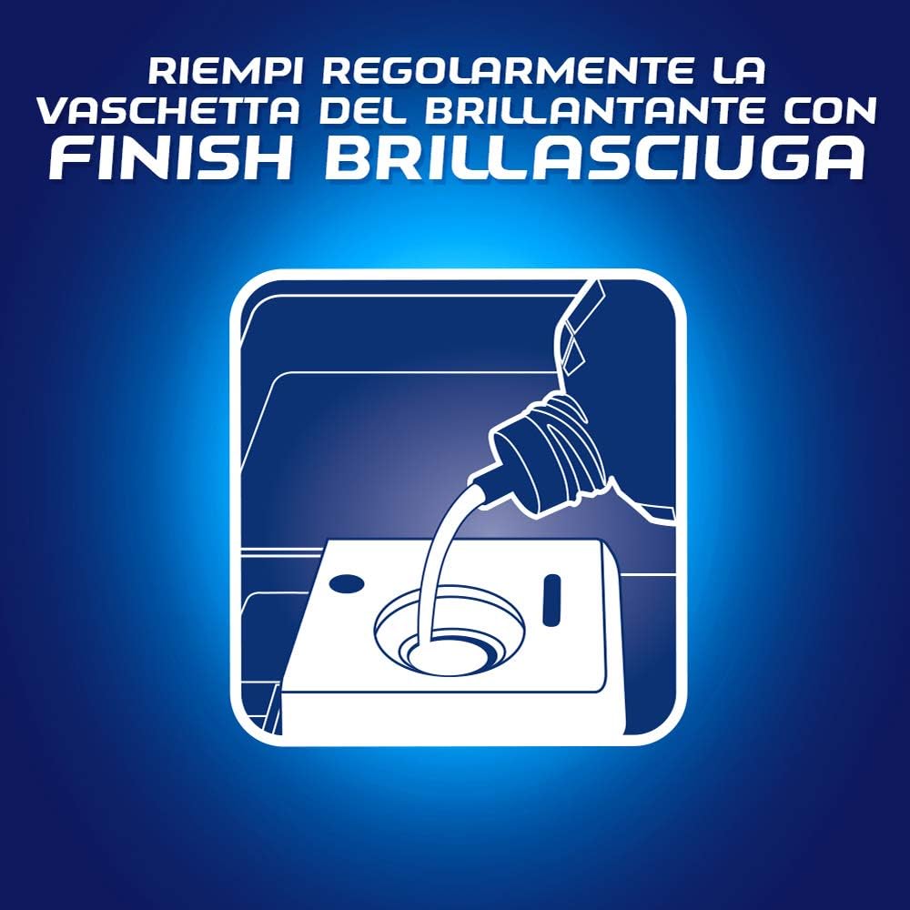 Finish Brillantante Addittivo Lavastoviglie, Regular, 250 ml, Confezione da 4