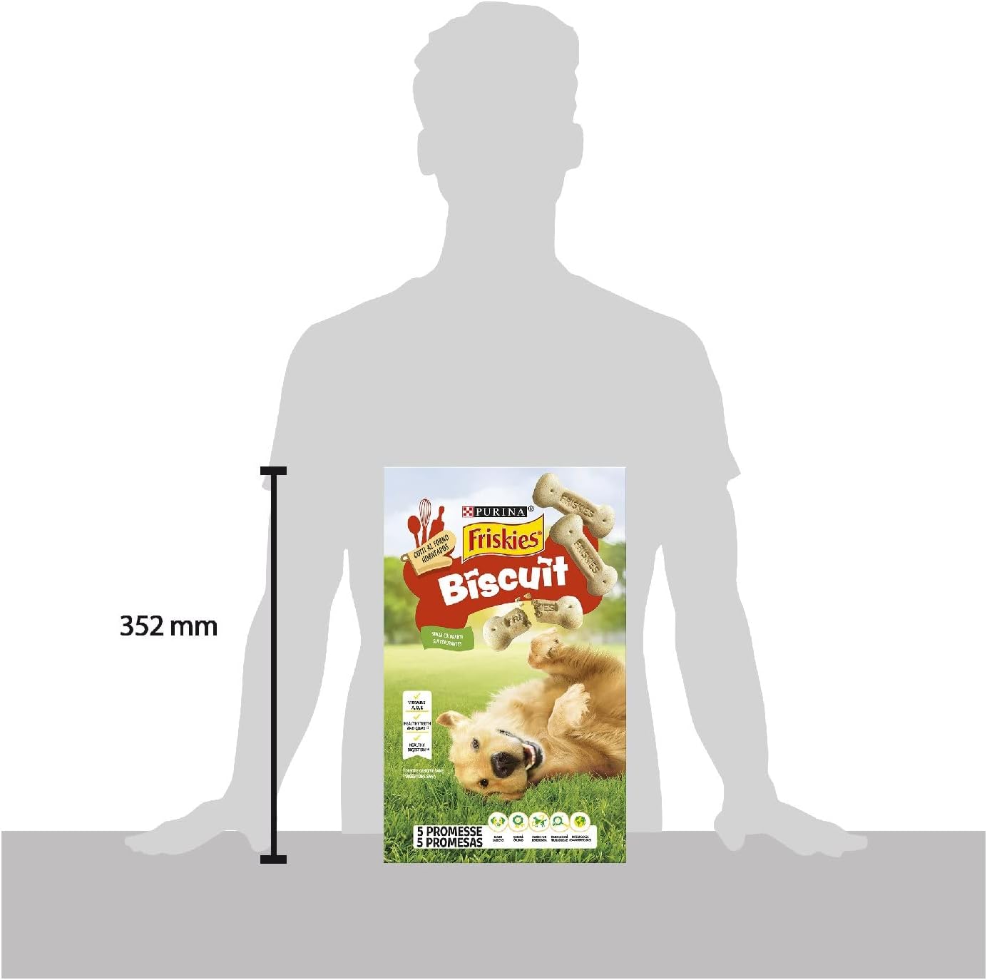 Purina Friskies Biscuit, Biscotti per cani, 6 Confezioni da 650 g