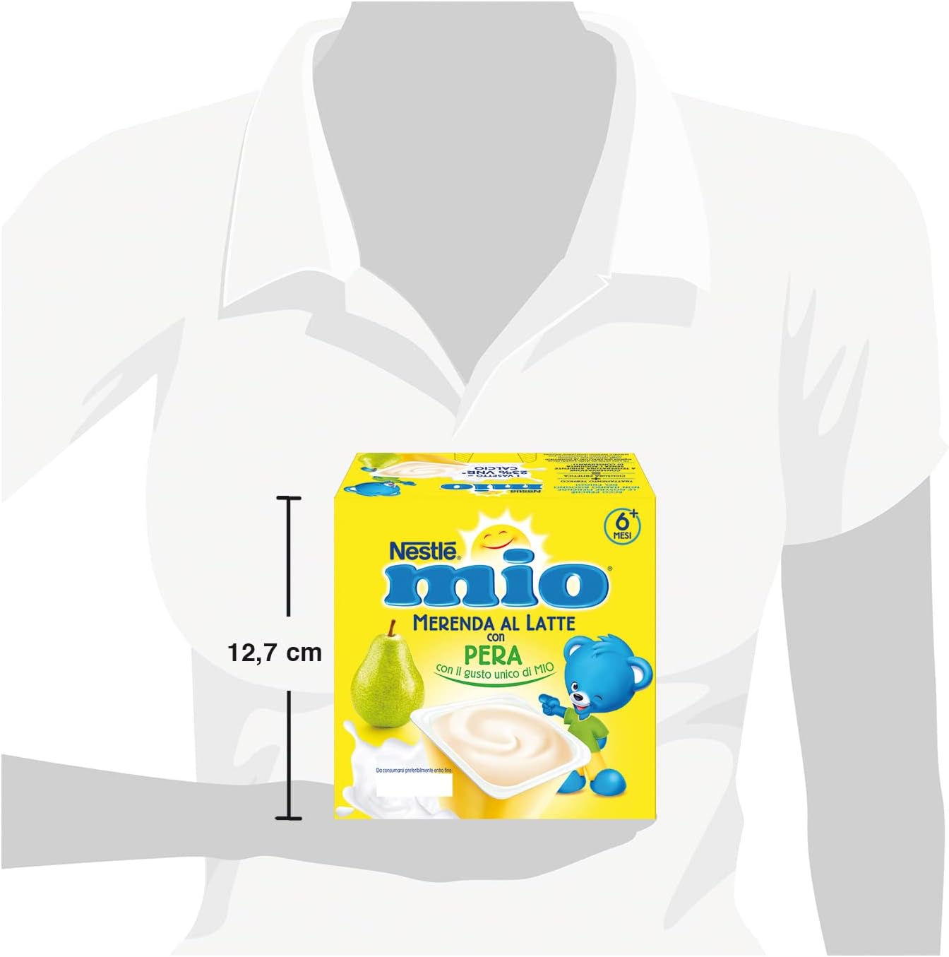 NESTLÉ MIO Merenda al Latte Pera, 24 Vasetti da 100g (2,4kg)