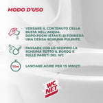 Wc Net - Energy Disincrostante, Detergente Anticalcare in Polvere per WC, Schiuma Autopulente, 4 Buste x 1 Confezione