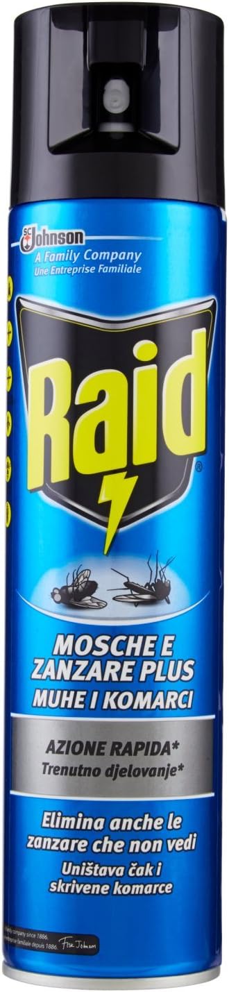 Raid Mosche e Zanzare Insetticida Spray, 400ml