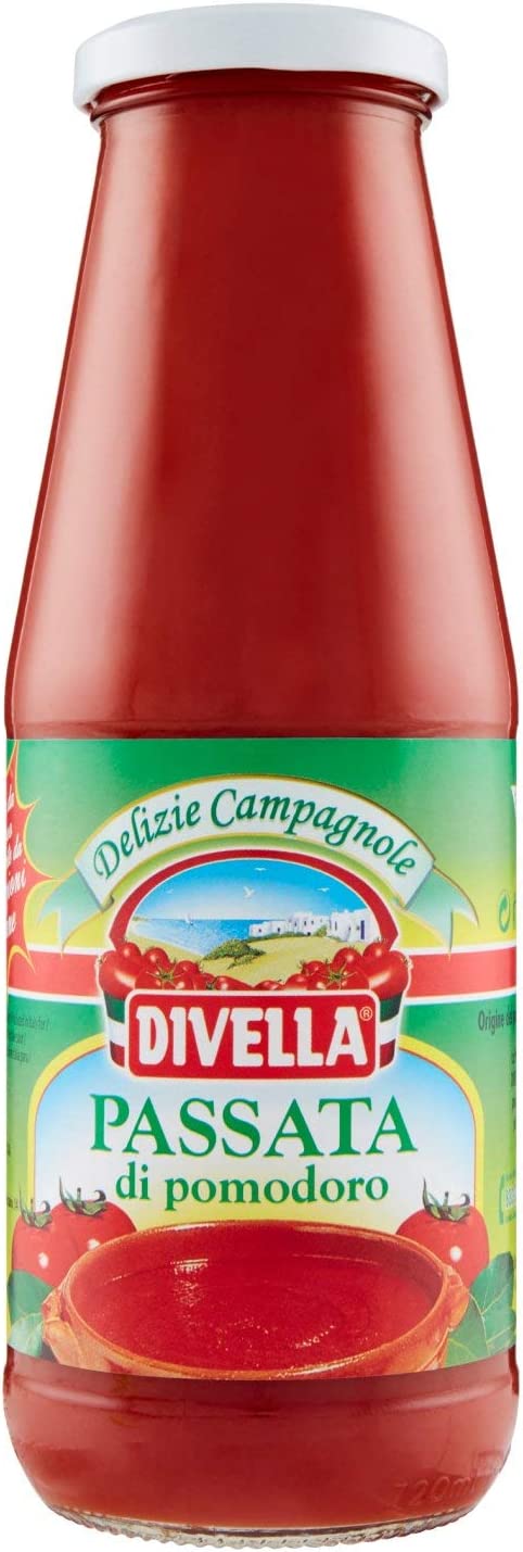 Divella Delizie Campagnole Pomodori Passati Bottiglia di Vetro - 680 gr