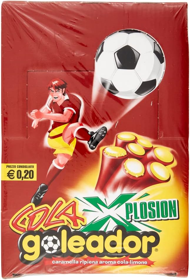 Goleador Xplosion Cola, Caramelle Gommose Ripiene, Gusto Cola, Box da 150 Caramelle Incartate Singolarmente - Idee Regalo per Compleanni e Feste