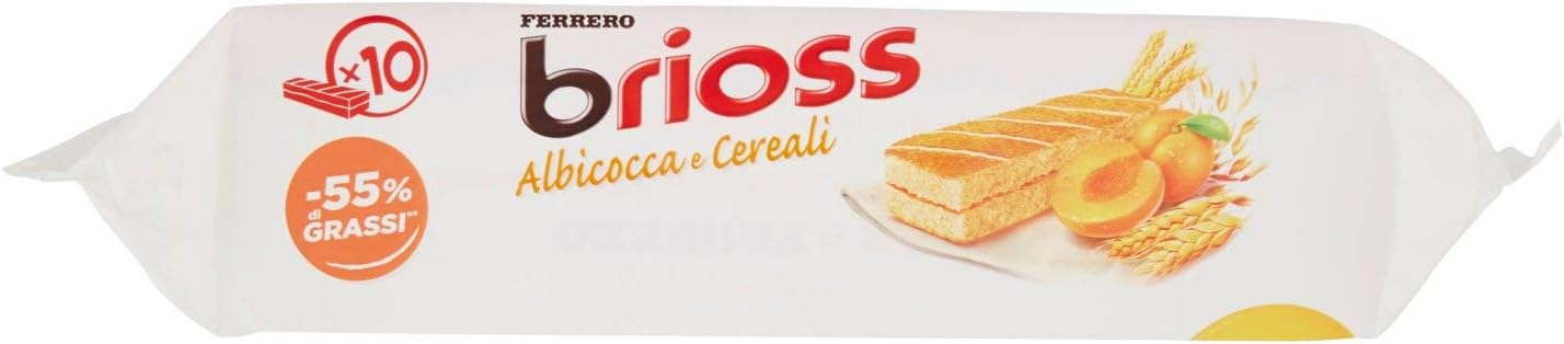 Ferrero Brioss Albicocca, Confezione da 10 Merendine, 280g