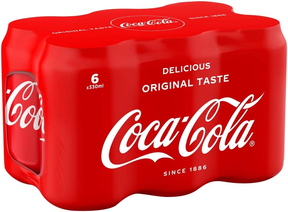 Coca-Cola Original Taste Soft Drink, 6 x 330 ml