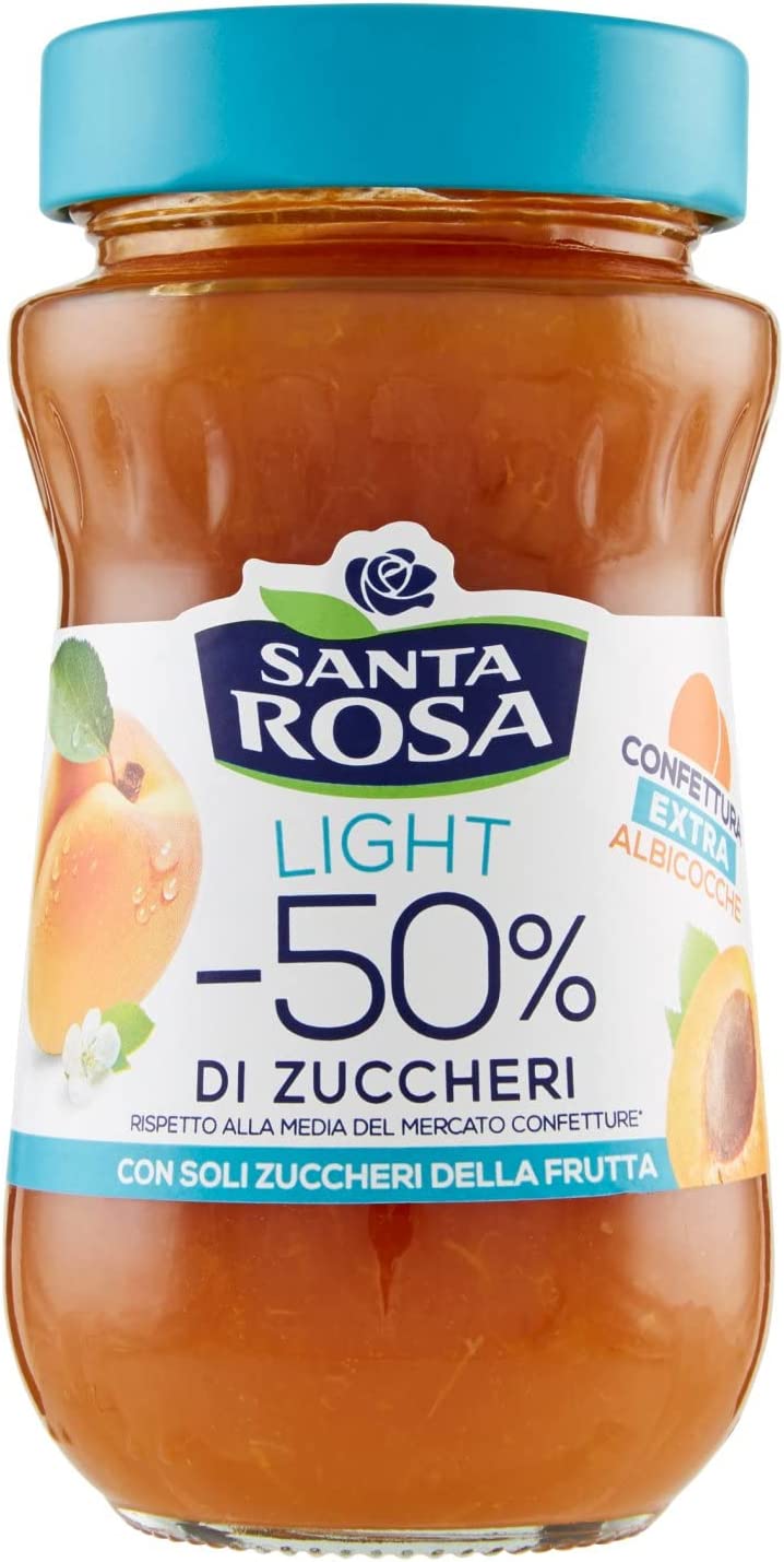 Confettura Extra Di Albicocche Santa Rosa Light -50% Zuccheri 260 gr Marmellata