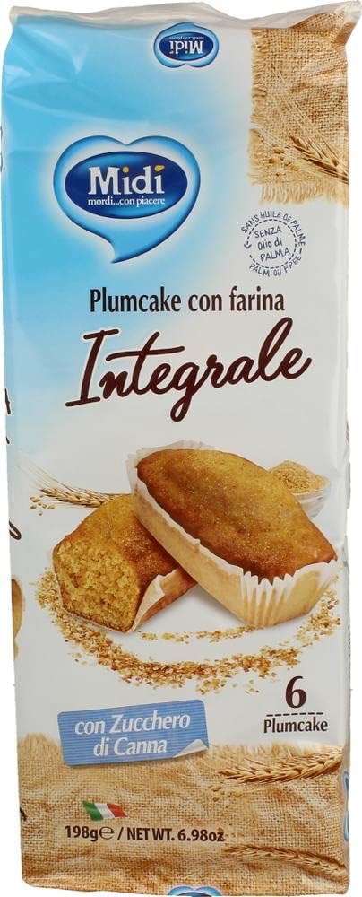 Midi Plumcake Integrale 6 Pz, 198g