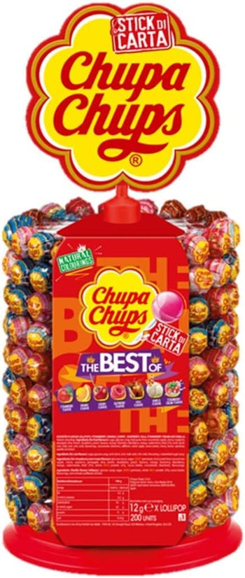 Chupa Chups Ruota Lecca Lecca, Lollipop Gusti Assortiti, Ottima da Condividere, Idea Regalo Natale, 200 Lollipop Monopezzo