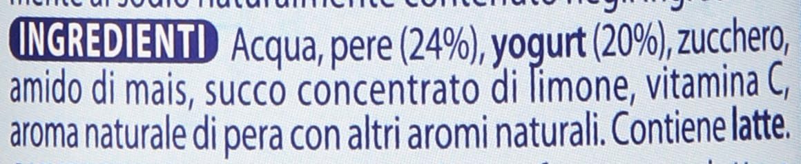 Mellin - Merenda Pastorizzata, Pera & Yogurt, 2 x 120 g - 240 g - [confezione da 12]