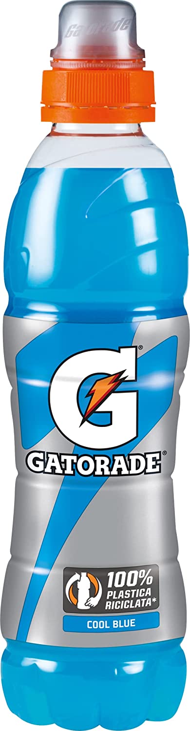 Gatorade, Sport Drink, Bevanda sportiva non Gassata Gusto Lampone, Aiuta il Reintegro dei Sali Minerali Persi, Formato da 12x500 ml