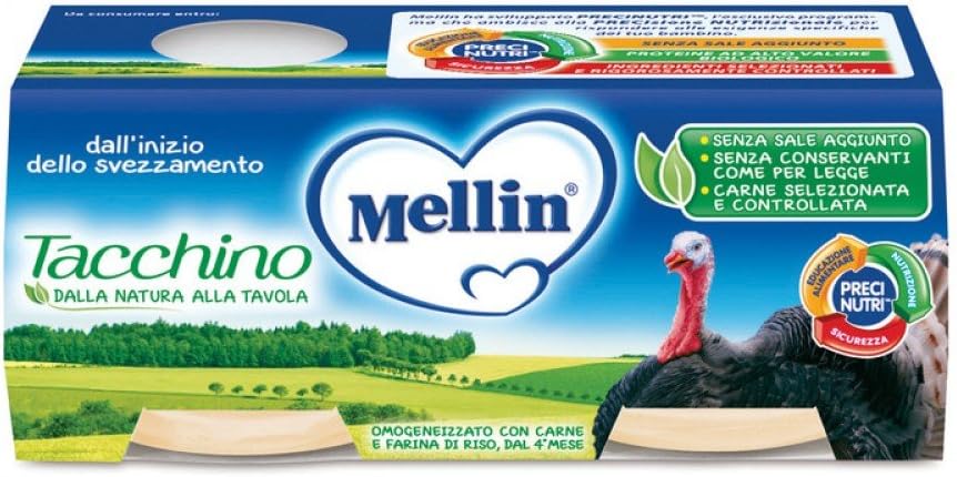 Mellin Omogeneizzati Carne Tacchino 4x80g