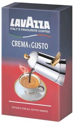 Lavazza Caffè Crema E Gusto, Macinato, Adatto a Caffettiera Moka, 4 Confezioni, 4 x 250g
