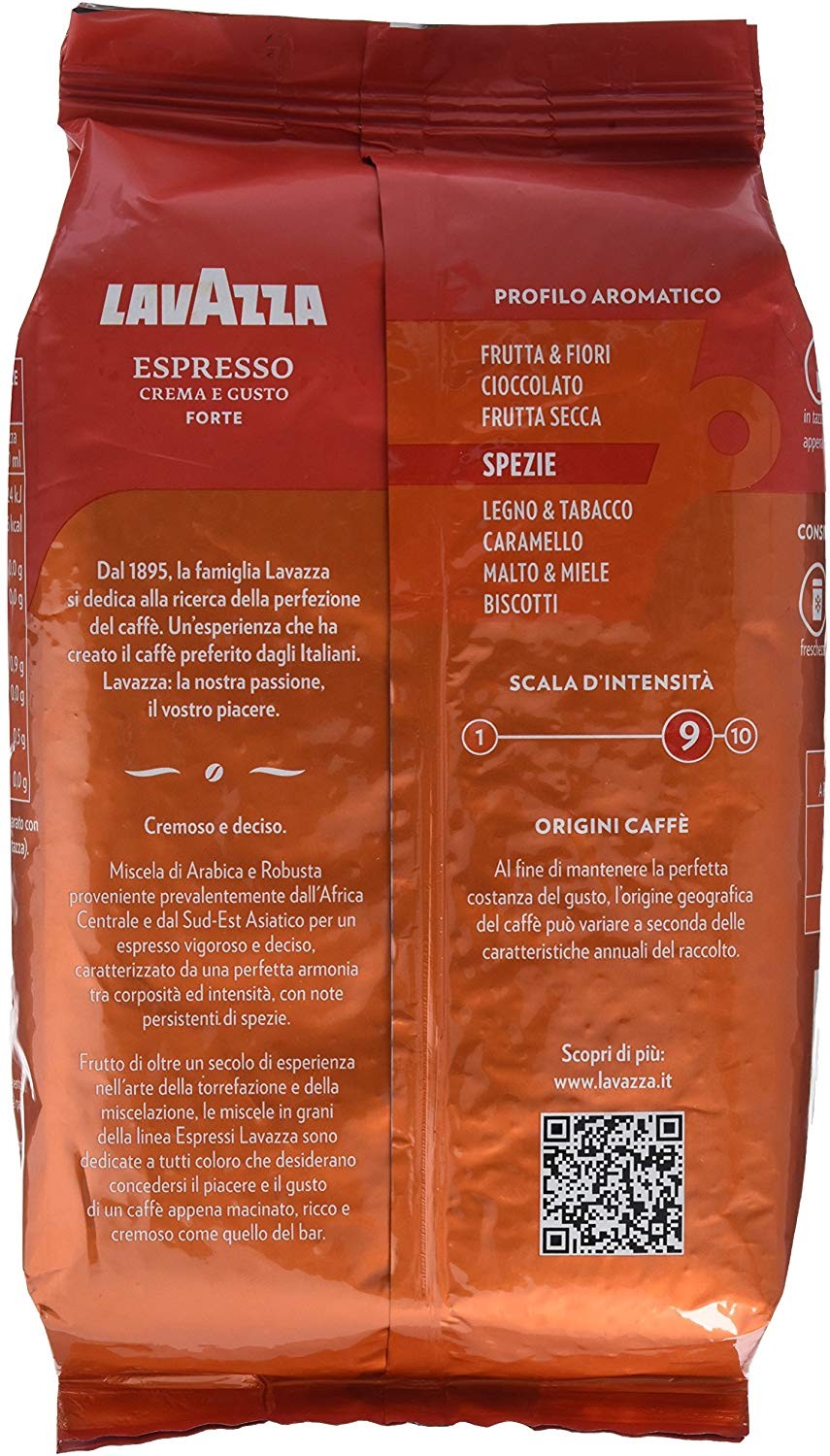 Lavazza Caffè in Grani per Macchina Espresso Qualità Oro - Confezione da 1 Kg