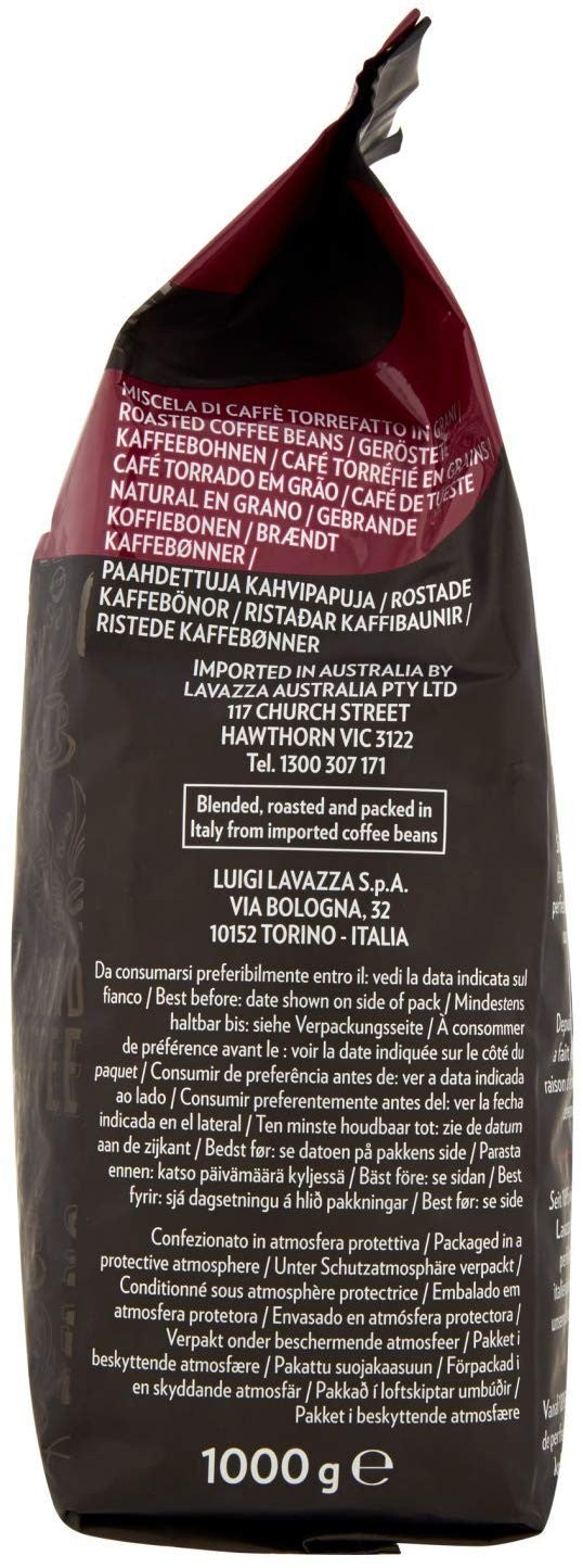 Lavazza Caffè in Grani per Macchina Espresso Qualità Rossa - Confezione da 1 Kg