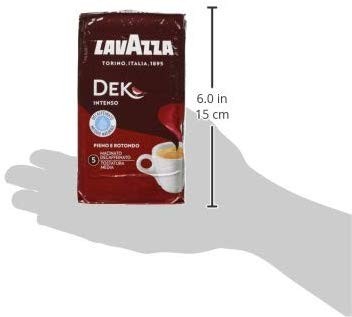 Lavazza Caffè Macinato Decaffeinato Dek Intenso - 250 grammi